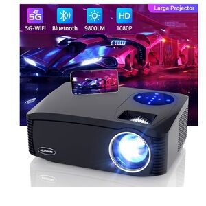 Ailessom Black Projector with Blue Light